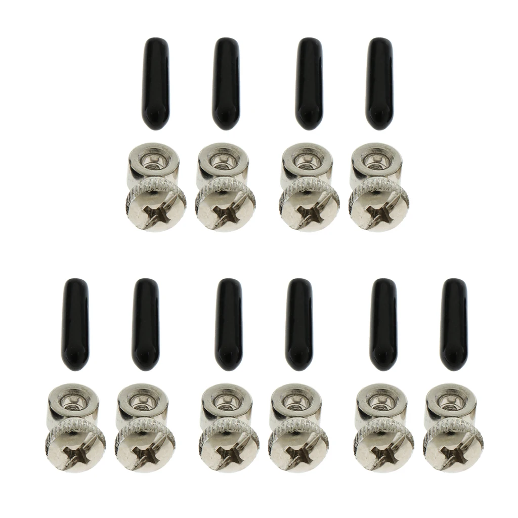 5 Sets Premium Spare Screws & Black End Caps Cover Collar and Adjusters for Speed Jump Ropes Tornillos ajustables vis reglables