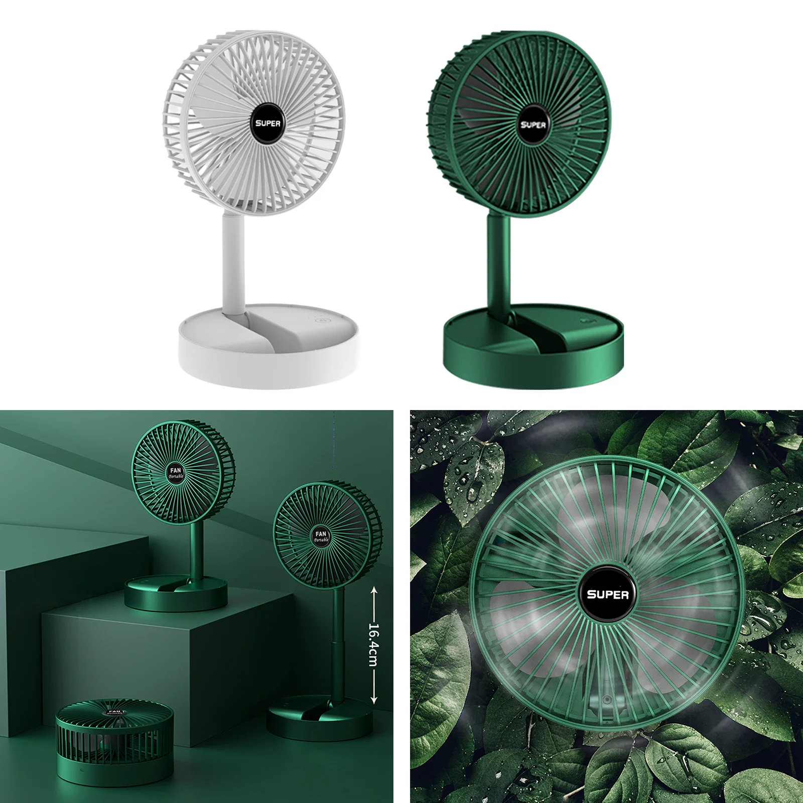 Mini USB Desk Fan with 3 Speeds, Strong  Whisper Quiet, 270 Adjustment, Portable Personal Fan for Desktop Office Table