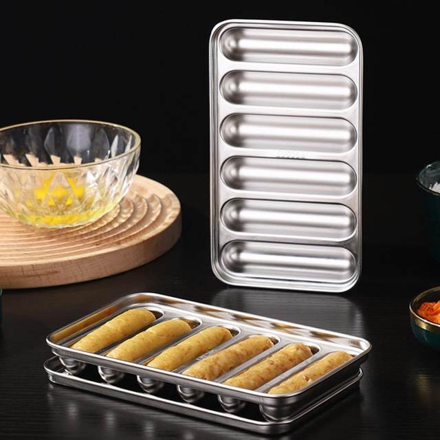 2PCS Sausage Stainless Steel Sausage Homemade Hot Dog 6 Cavity Sausage Food  Supplement Meat Glow Cookies Tray 11x13 Baking Pan - AliExpress