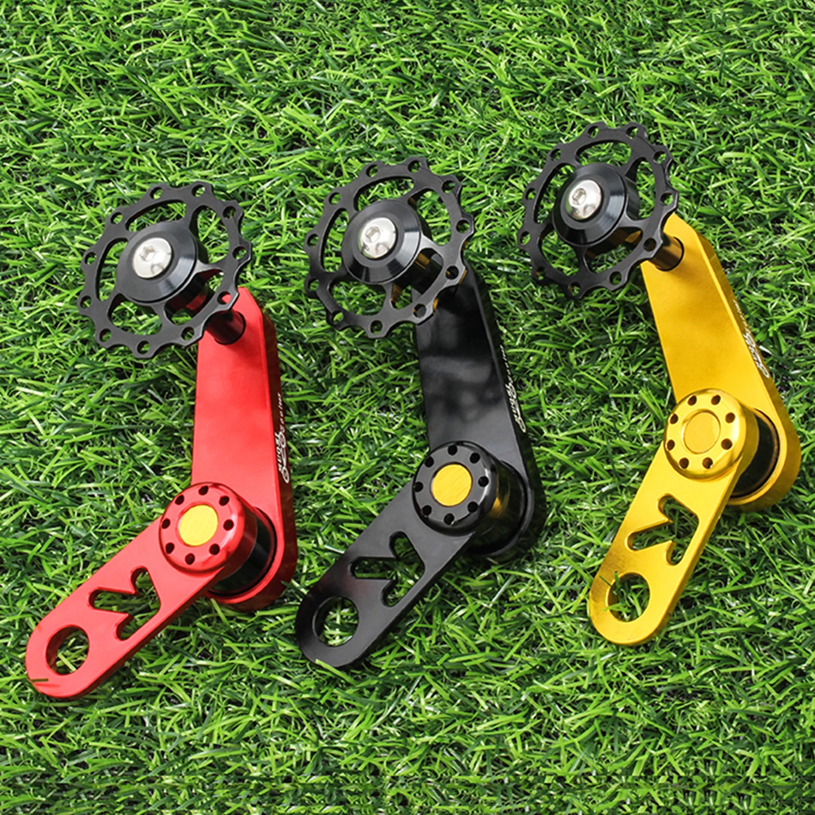 Bike Chain Tensioner Cycling Single Speed Adjuster Aluminum Bike Single Speed Converter Bicycle Rear Derailleur Chains Guide