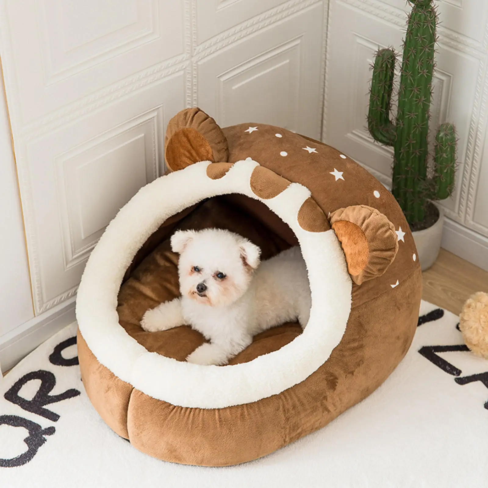 Fashion Dog Beds Winter Warm Cat Nest Bed Puppy Cats Soft Cat House Tent Pet Beds for Dogs Nest Pet Sleeping Bed Pet Supplies