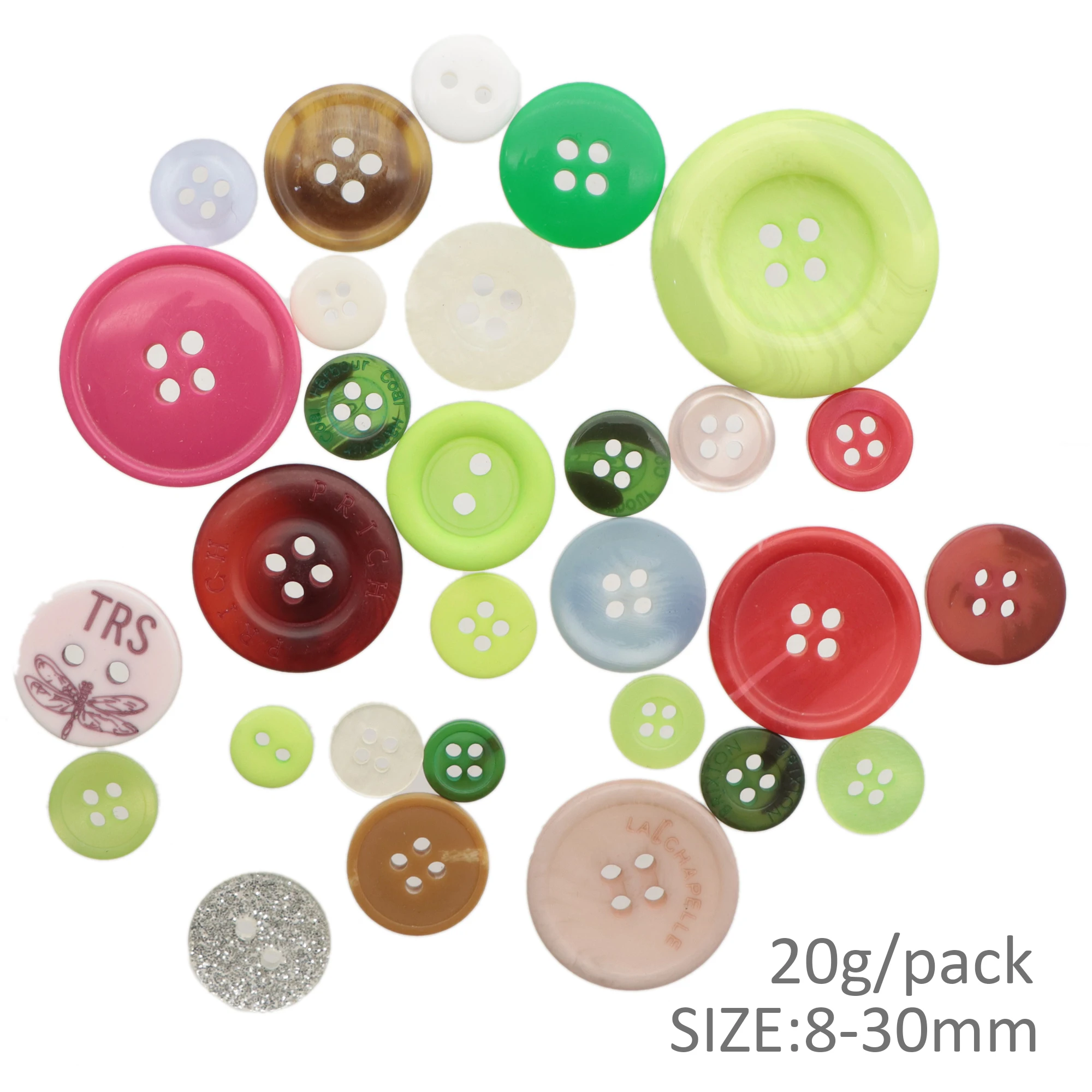 100 x Quality Pretty Resin Random Mix Buttons Craft Scrapbook Sewing Cardmaking 