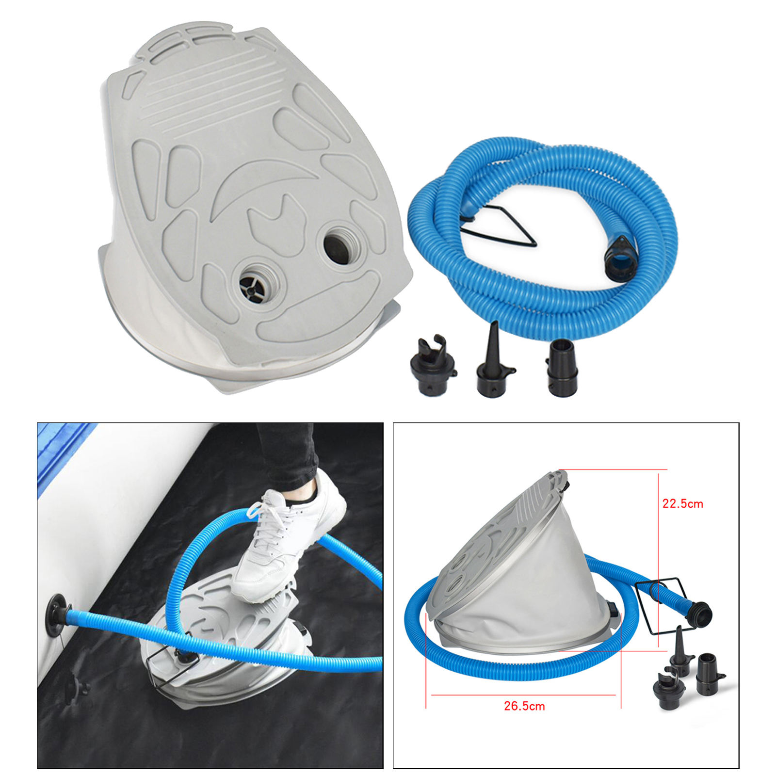 Bellows Foot Air Pump  Inflator for Kayaking Inflatable Boat Pool Toy