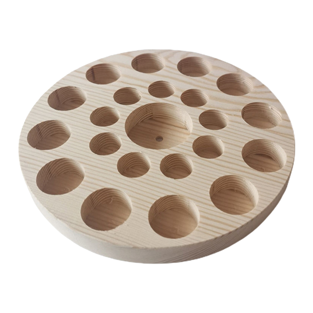 Essential Oil Storage Organizer Wooden Display Tray Rack Stand Holder,22Slot