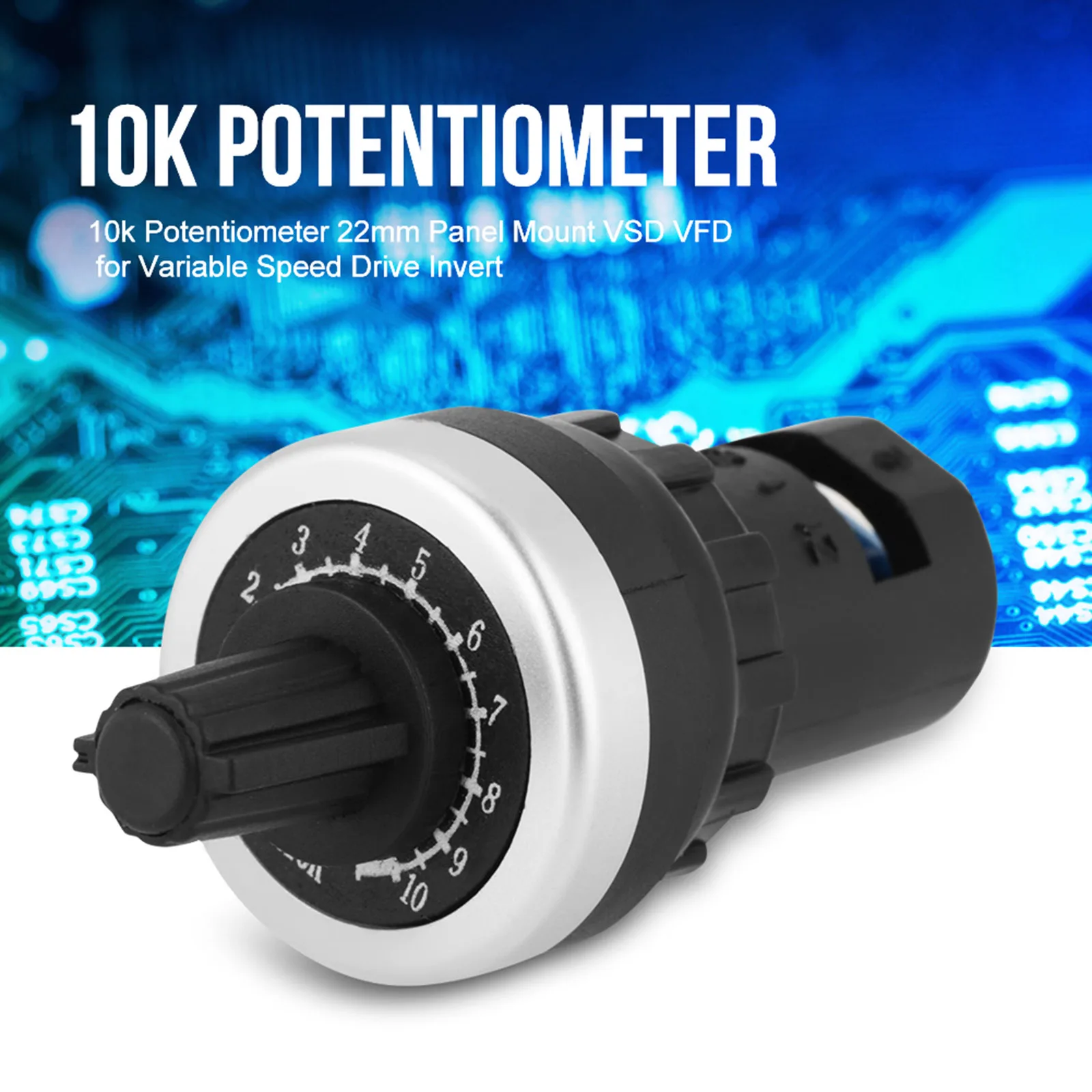10k potentiometer 22mm panel mount VSD VFD for variable speed drive invert 