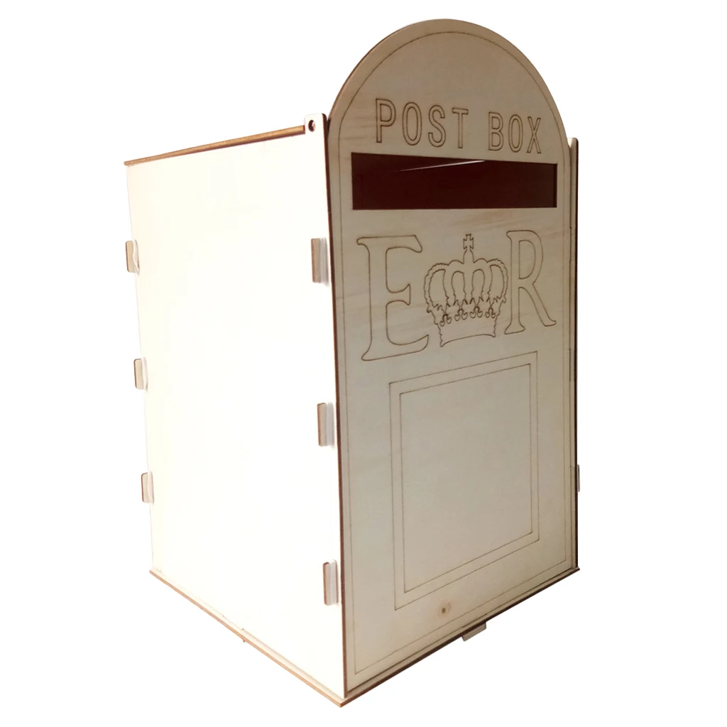 MDF Wooden Wedding Post Box Royal Mail Styled Wedding Supplies Keepsake Box