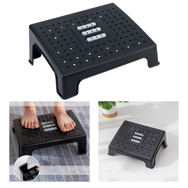 TFCFL 15-20'' Height Adjustable Lockable Rolling Stool Foot Rest Home  Office Foot Stool with Wheel Ergonomic