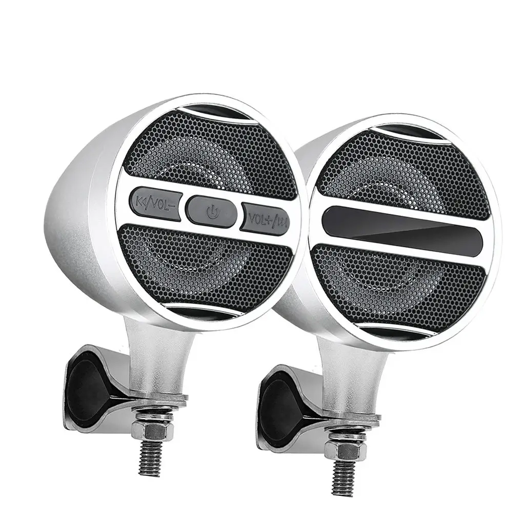 Motorcycle Bluetooth Speakers FM MP3 Radio System Fits 22-32mm Handlebar