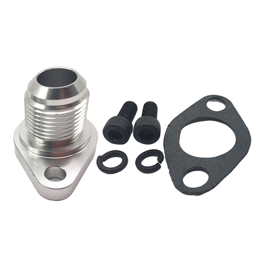 Billet Heavy Duty 12AN Aluminum Turbo Oil Return Drain Flange for T3/4 T04 GT40 GT50 GT55 Turbocharger Pipe Thread Designed