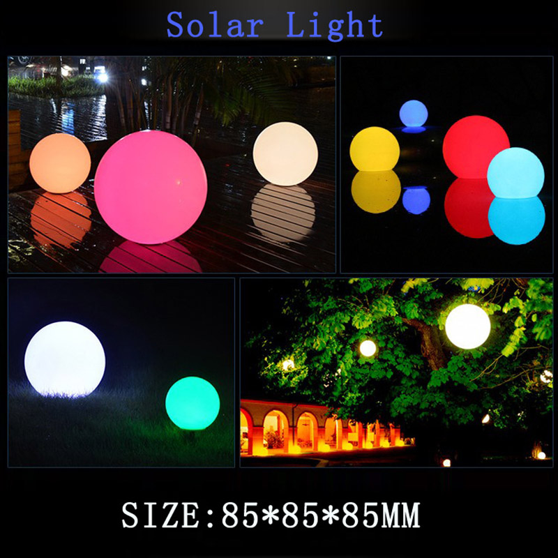Mudança de Cor Venda Quente Energia Solar Bola Lâmpada - Constante Rgb Luz Recarregável Piscina Jardim Decoração Dropshipping Led 9 High Quality Luzes e Iluminação