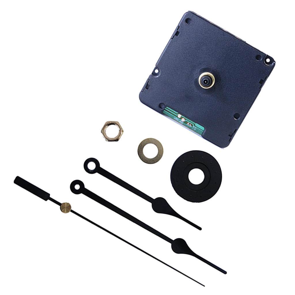 Black Jump Second Radio Controlled Ticking Quartz Clock Hands Movement Mechanism