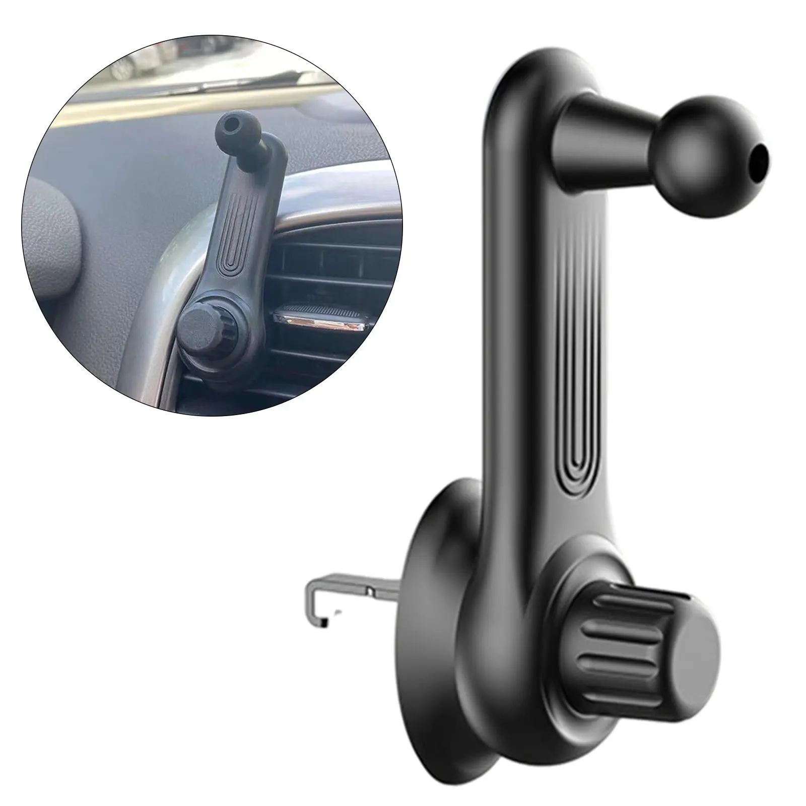 Clip Interior Car Phone Holder Mount Hands Free 360 Rotation Accessories Parts for Air Vent Outlet Cell Phone Charging Cable