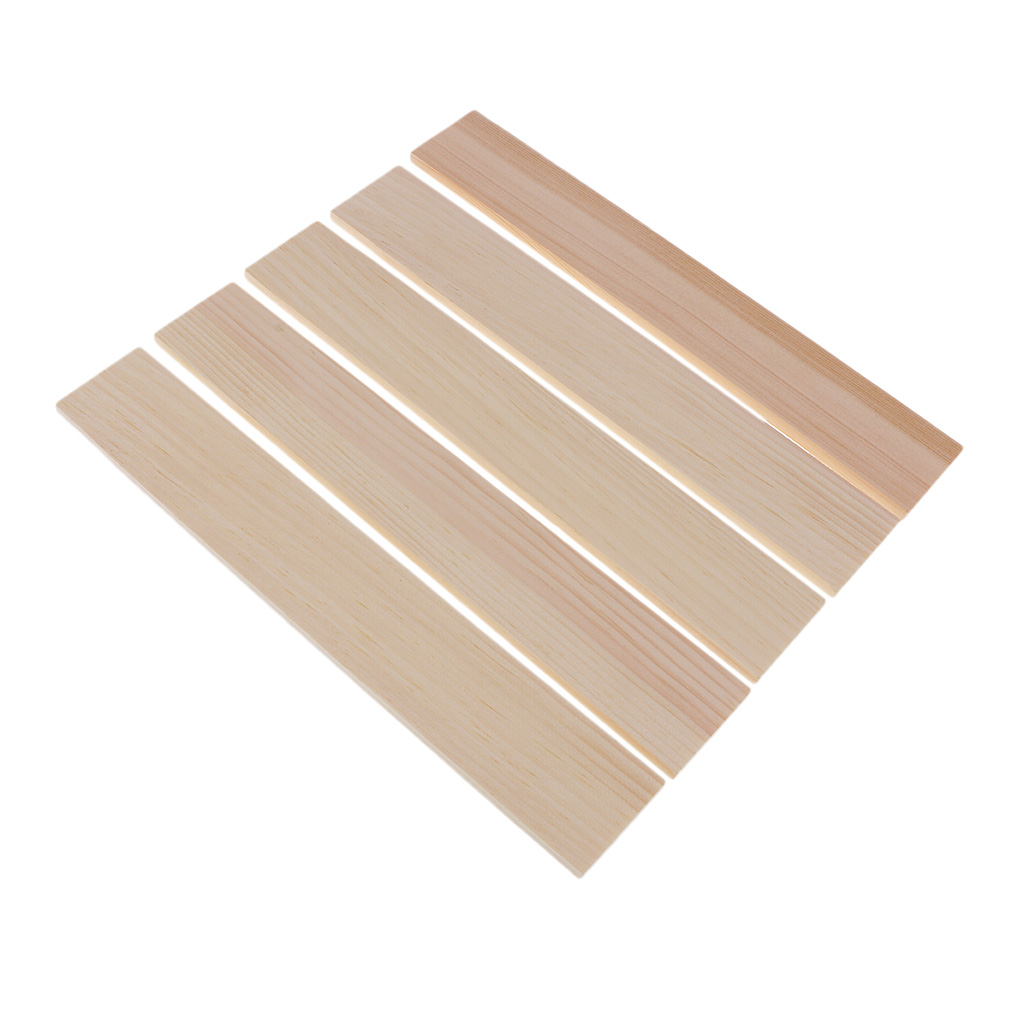 5 Pieces Wooden Craft Wood Sticks Dowels Rods Wood Plaque for Model Making Woodcraft Woodworking DIY Craft 250x40x6mm