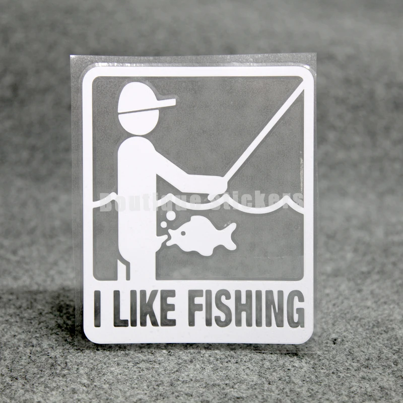 I like fishing die-cut stickers. Waterproof decals for cars, bikes