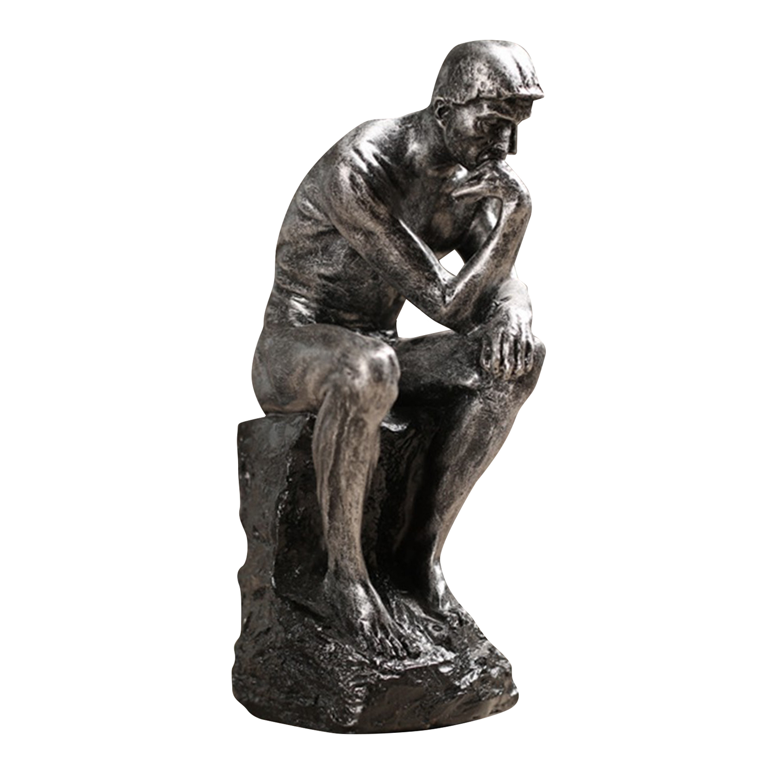 Auguste Rodin The Thinker Sitting Man Statue Figurine Resin Sculpture Modern