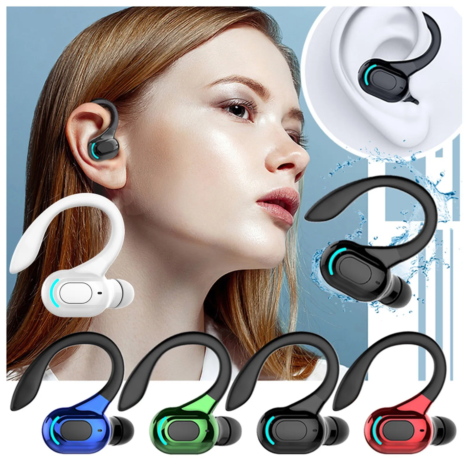High-Fidelity Sound Quality Lossless Noise Reduction 300 Mah Rechargeable Battery Large Bluetooth Earbuds for Sports Wireless Bluetoothearbuds,Black Bluetooth Wireless Earbuds 5.0 