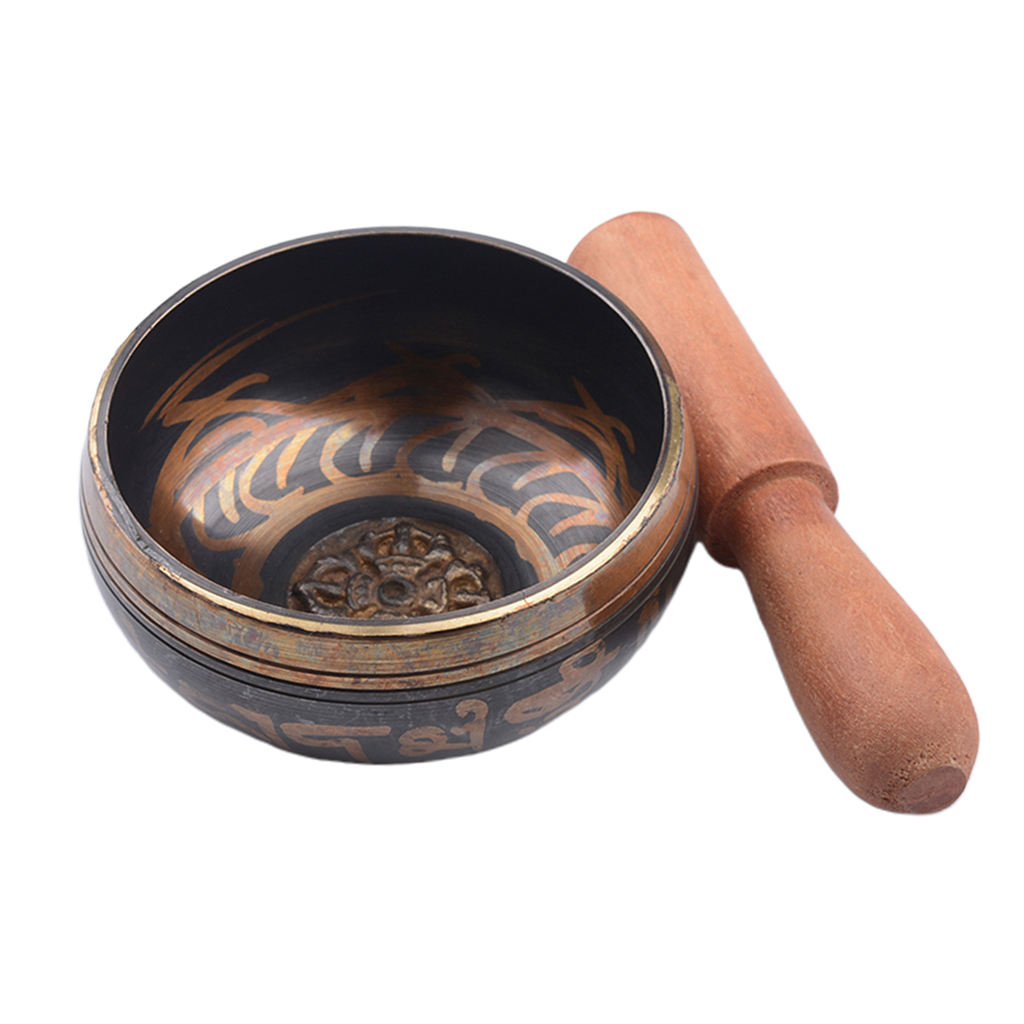 Handmade Tibetan Singing Bowl Set - With Mahogany Mallet - Promotes Peace and Mindfulness - Exquisite Gift