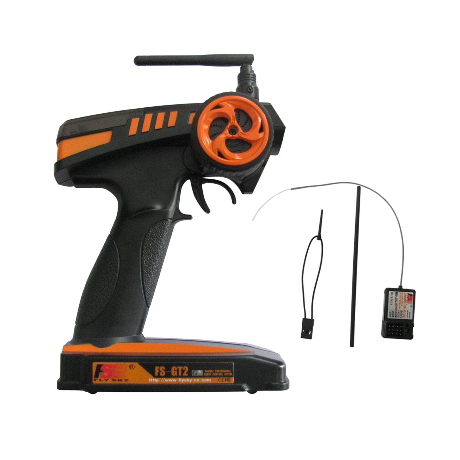 FS-GT2 2.4G 4CH RC Pistol Transmitter with GR3E Receiver for RC Car RC Boat Radio Controller Set