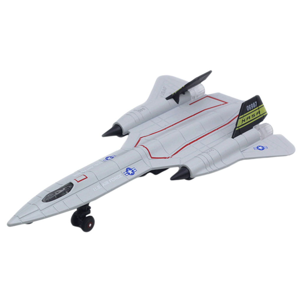 1:64 Blackbird Aircraft Model Diecast Reconnaissance Fighter Airplane Sound Light with Stand Souvenir Decor Ornament