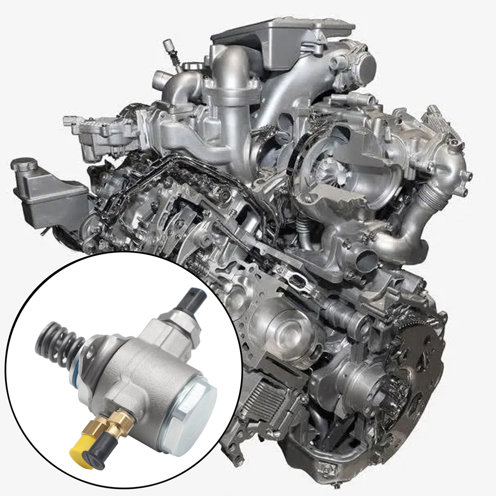 High Pressure Fuel Pump Compatible For JETTA 1.4 TSI 03C127026P 03C127026C 03C127026E Professional Durable Parts Silver