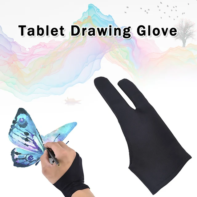 2-Finger Tablet Drawing Anti-Touch Gloves For iPad Pro 9.7 10.5 12.9 Inch  Pencil