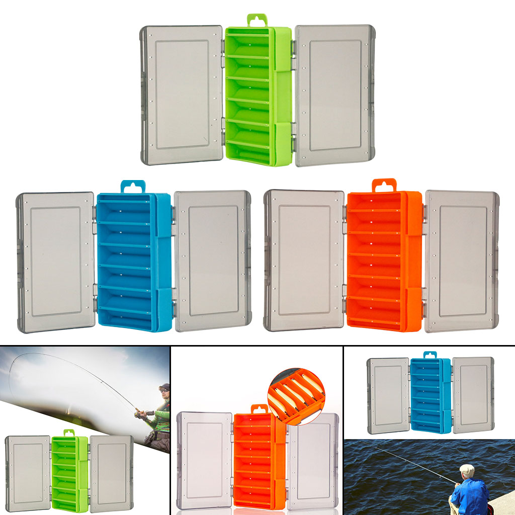 Fishing Tackle Box 12Compartments Waterproof Double Sided Squid Accessories Storage Nails Screws Tool Jewelry Findings Organizer