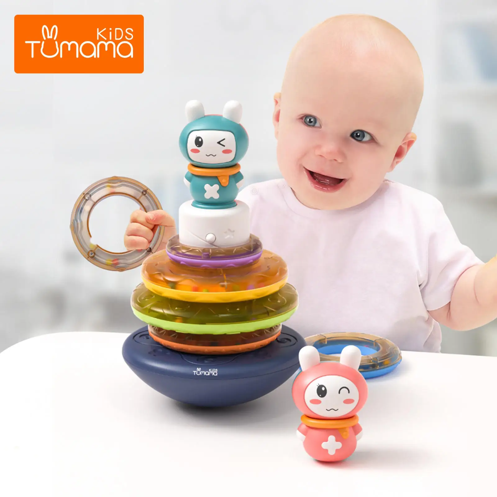 Baby Stacking Toys, Soft Stacker, for 3 Months to 1 Year, Boys & Girls