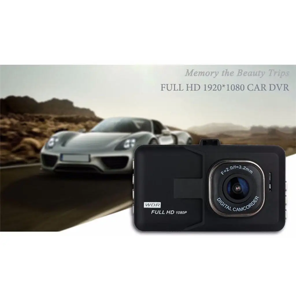 720P Car DVR cam Video Driving Recorder Camera 3 Inch  Cam Recorder 120 Degree Angle  Camcorder  Cam