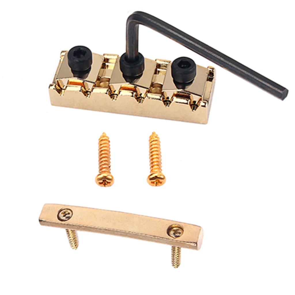 Electric Guitar Locking Nut String Lock + String Retainer Bar & Screws Accs