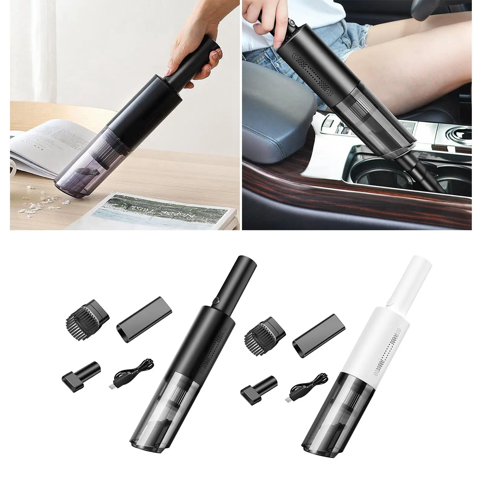 120W 6000pa Handheld Vacuum Cleaner Mini Car Truck Duster Machine Household, USB Rechargeable