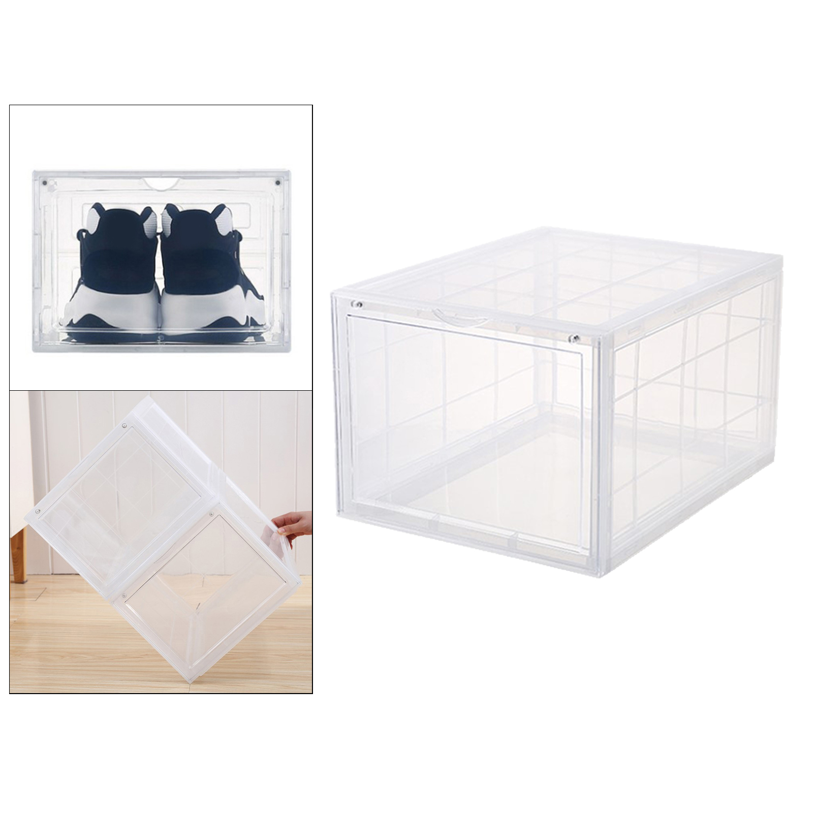 Plastic Shoes Case Thickened Transparent Drawer Case Shoe Boxes Stackable Box Shoe Organizer Shoebox