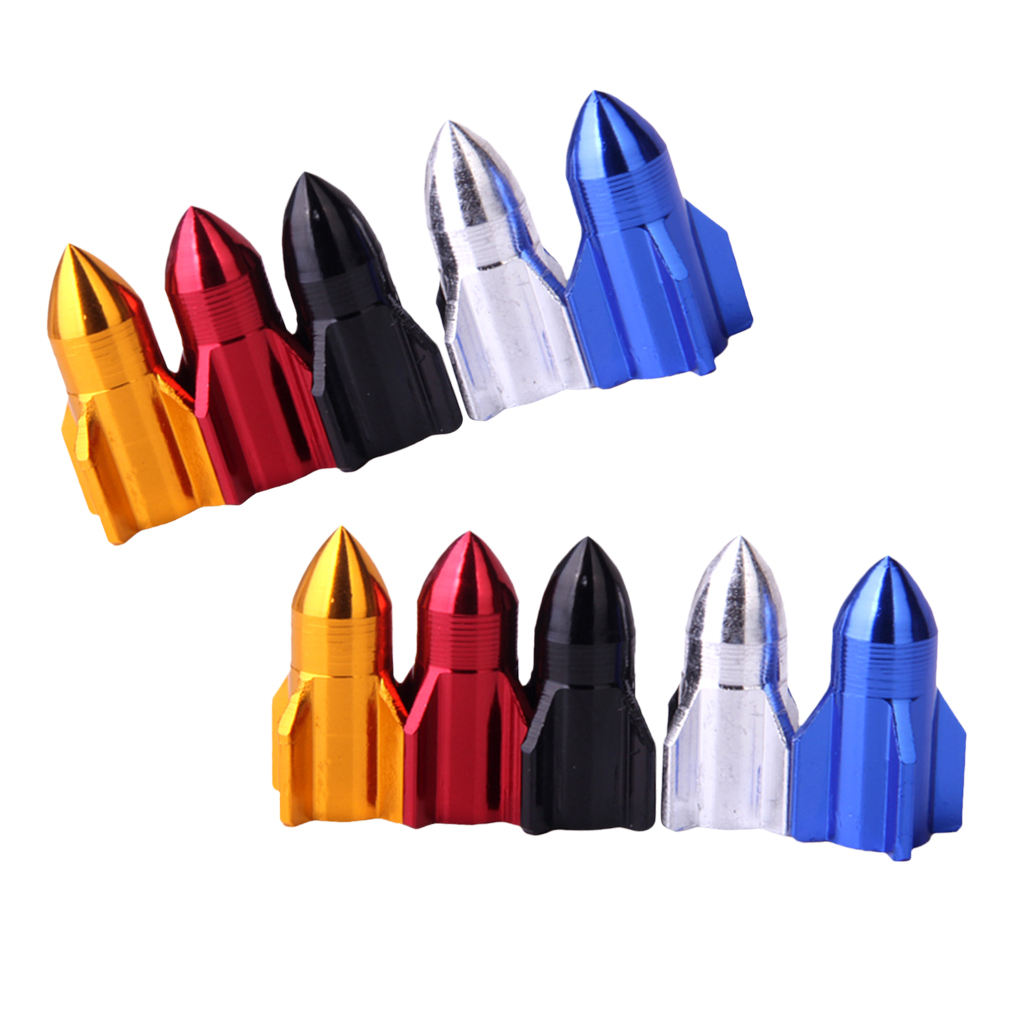 10Pcs Motorcycle Bike Bicycle Car Schrader Valve  Rocket Modeling Valve Dust  Cover