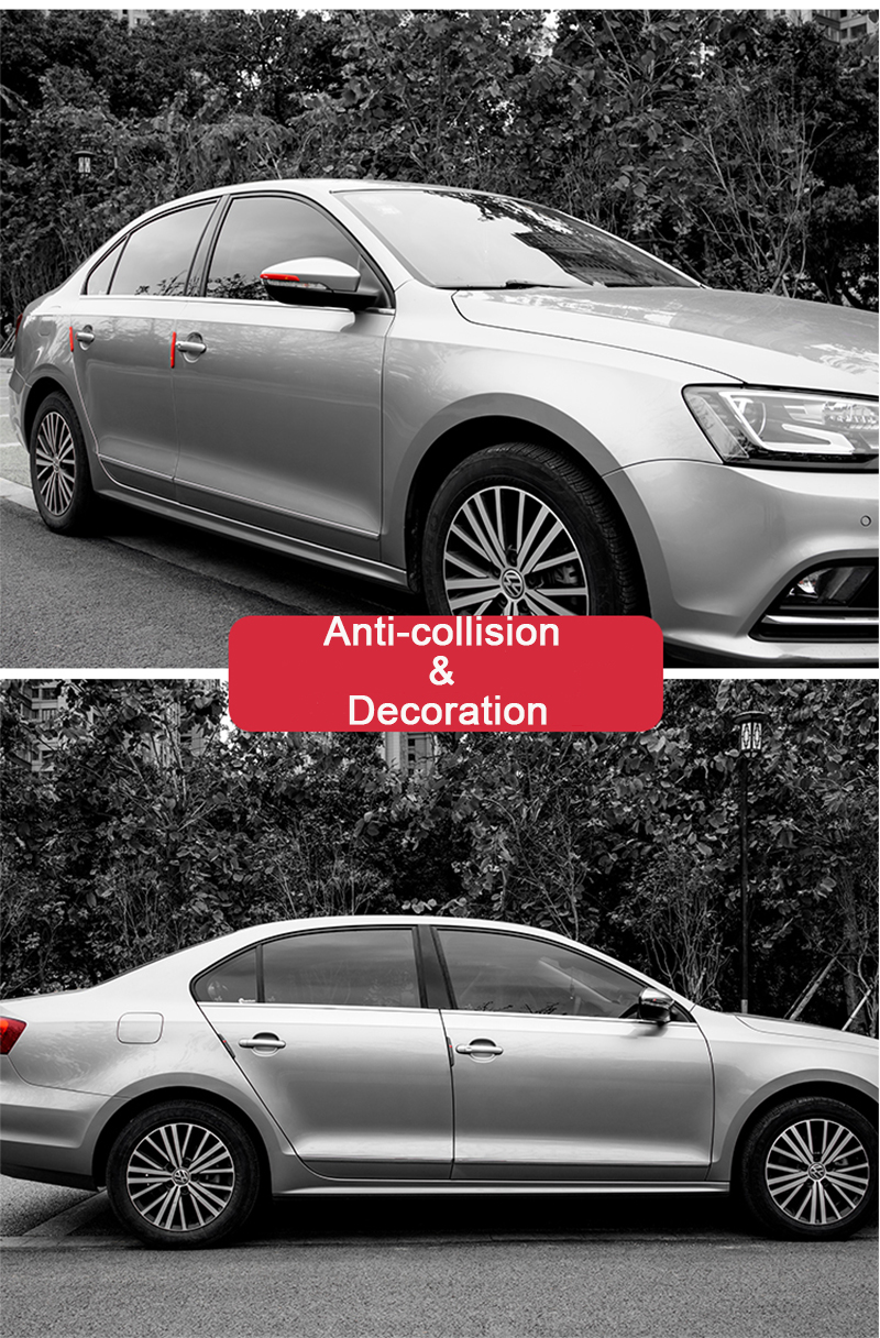 6/4Pcs Car Door Edge Protection Guards Buffer Trim Molding Protection Strip Scratch Protector Car Door Crash Bar for Audi BMW