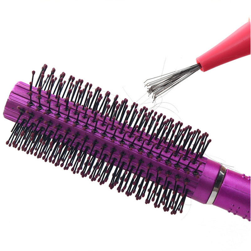 Best of New Mini Hair Brush Combs Cleaner Embedded Tool Plastic Cleaning Remover Handle Tangle Hair Brush Hair Care Salon Styling Tools Reviews & Tips - Image 3