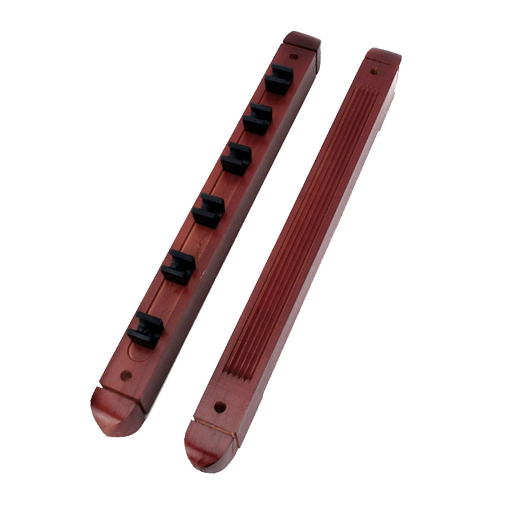 Roman 6 Cues Stick Holder Wall Mount Snooker Pool Billiard Rack Organizer
