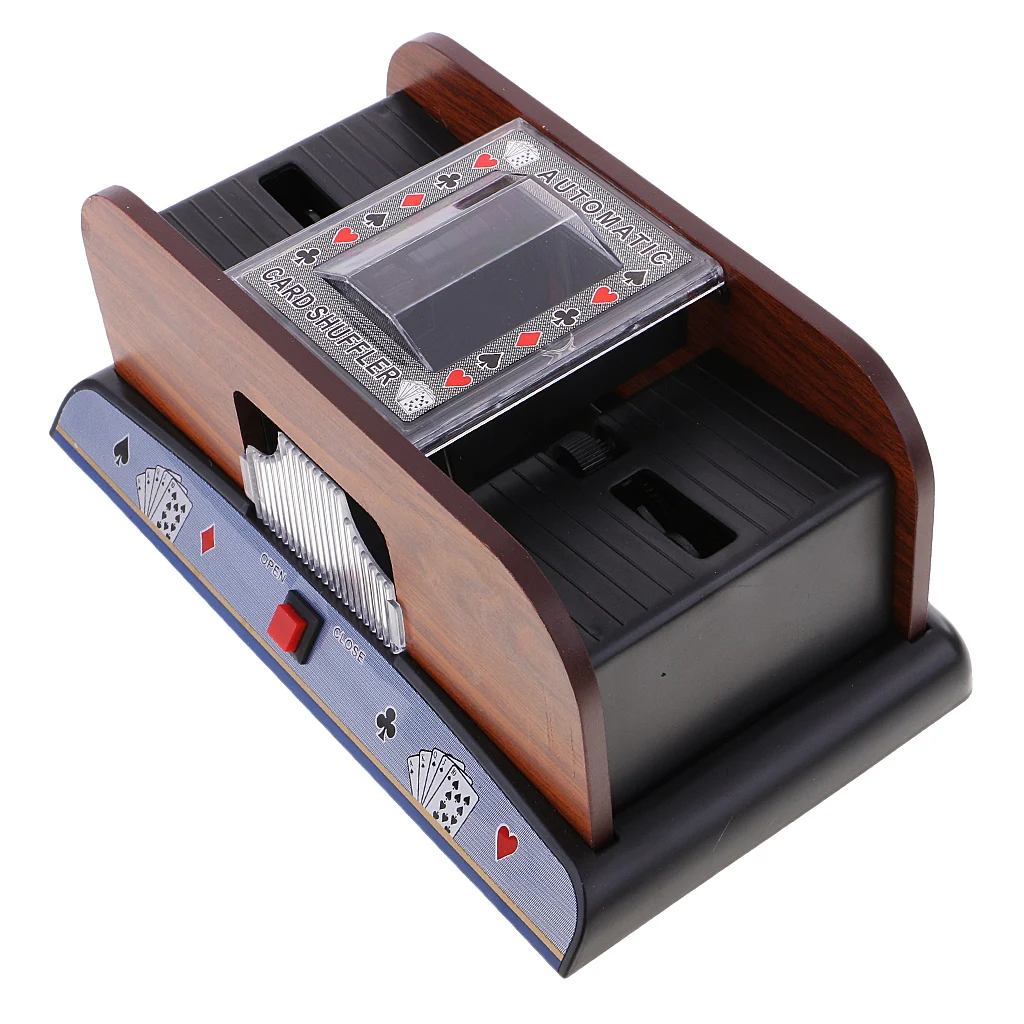 Wooden Automatic Card Mixer 2 Games for Casino Party Bar Card Games
