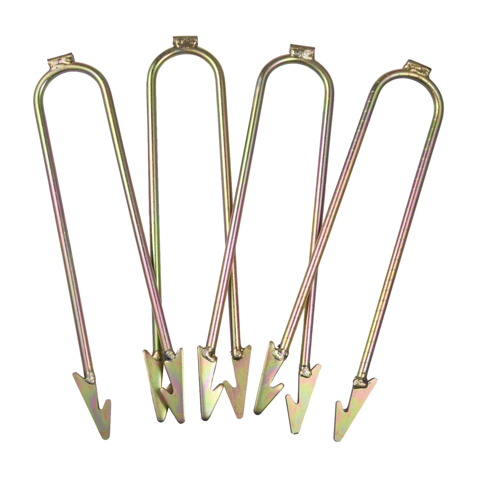 Set of 4 Metal Wind Stakes Ground Anchors fits for Trampolines Fences, Easy To Install