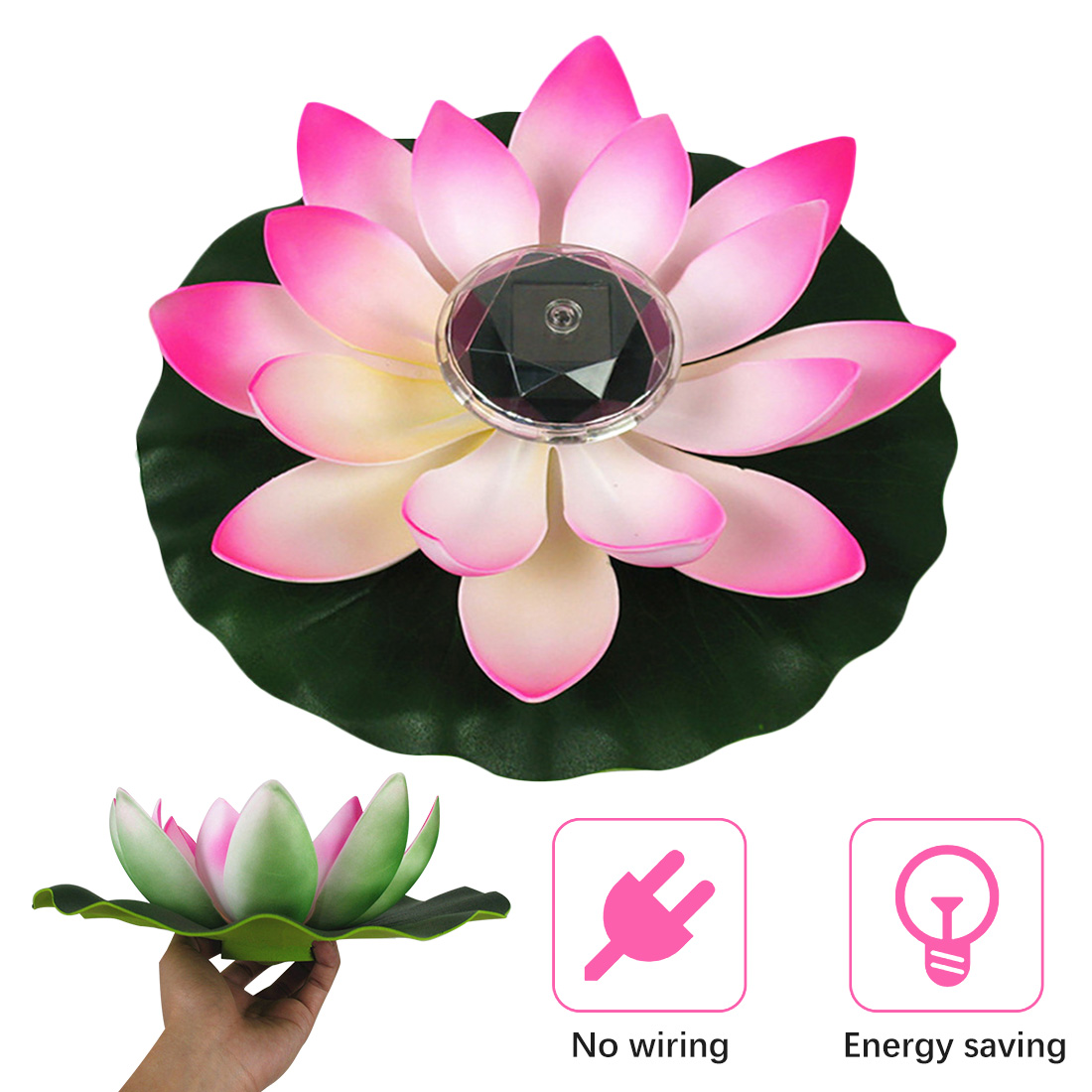 Flor de Lótus Decorativa sem Bateria Forma Lagoa Lanterna Flutuante Led Festival Outdoorwaterproof Jardim Lâmpada Iluminação Luz 1 Cheap Luzes subaquáticas