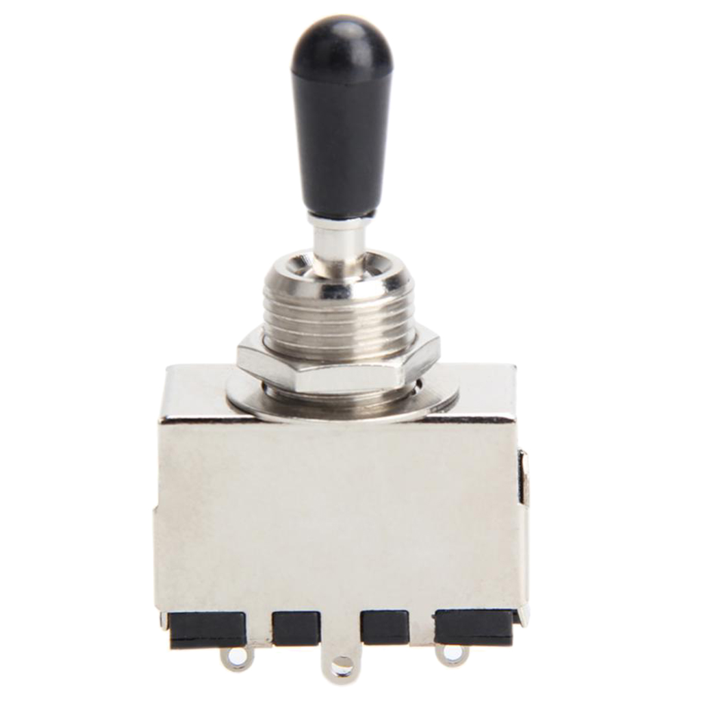 2x3 Way Pickup Selector Toggle Switch Sealed for  Electric Guitar Black Knob