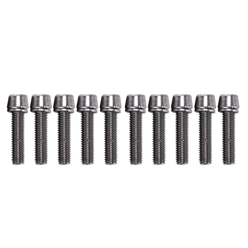 Pack of 10pcs Allen Hex M5x 20mm Tapered Head Bolt with Washer M6x20mm Screw for