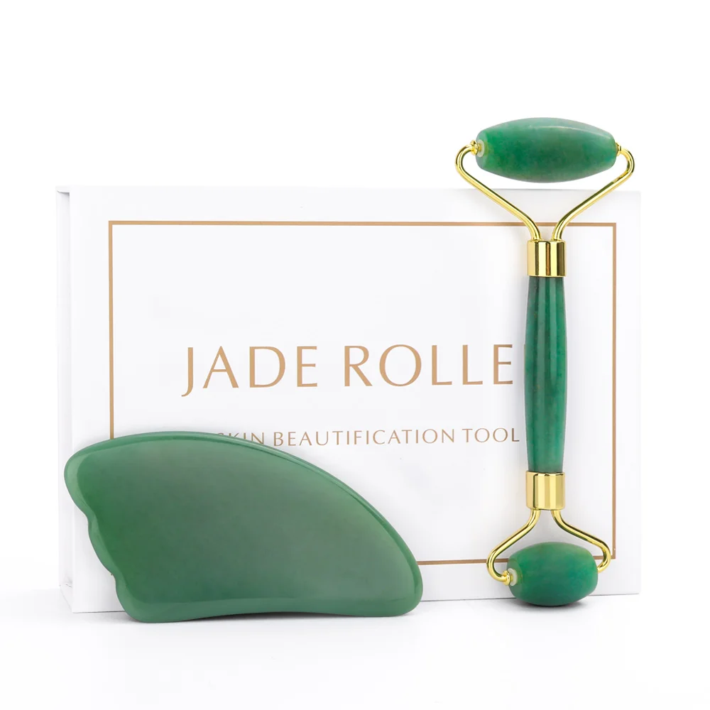 massagem facial jade rolo gua sha conjunto de pedra natural cristal mais magro elevador rugas duplo queixo removedor beleza cuidados emagrecimento ferramentas