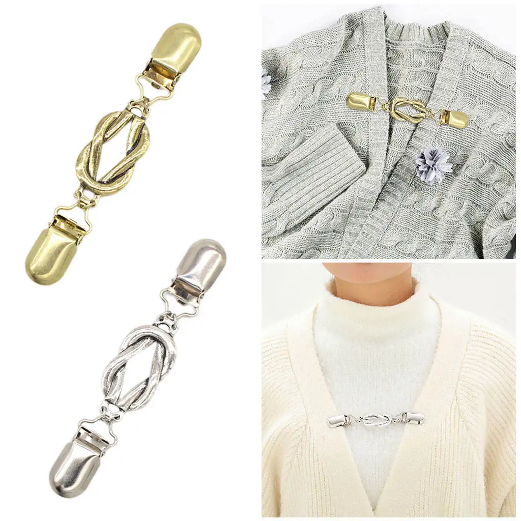 1 Piece Retro Cardigan Clip Sweater Collar Clip Antique Pattern Shawl Clips Dresses Shawl Clip for Women Girls