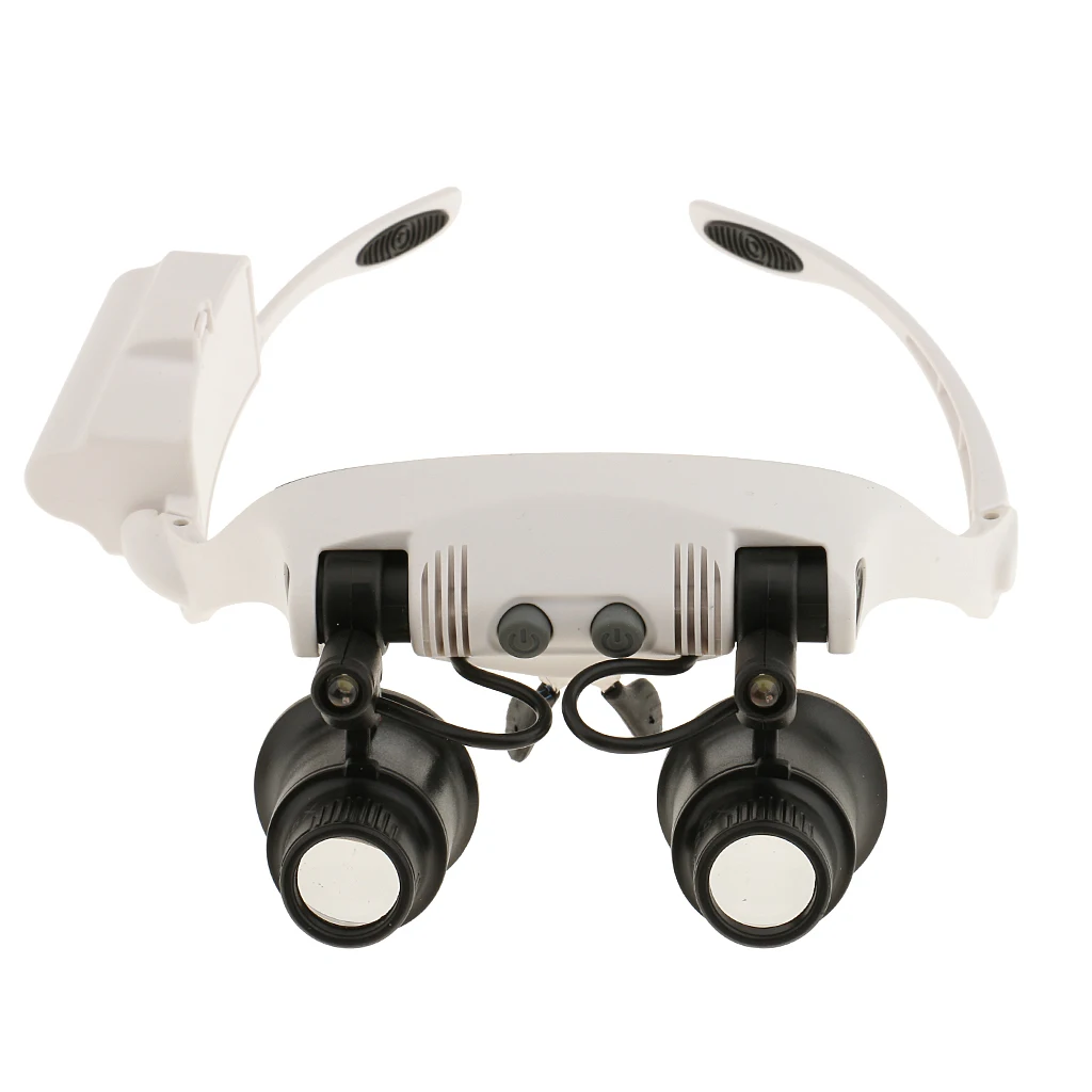 Jeweler Repair Headband Magnifying Glass Magnifying Glass 2 LED Visor