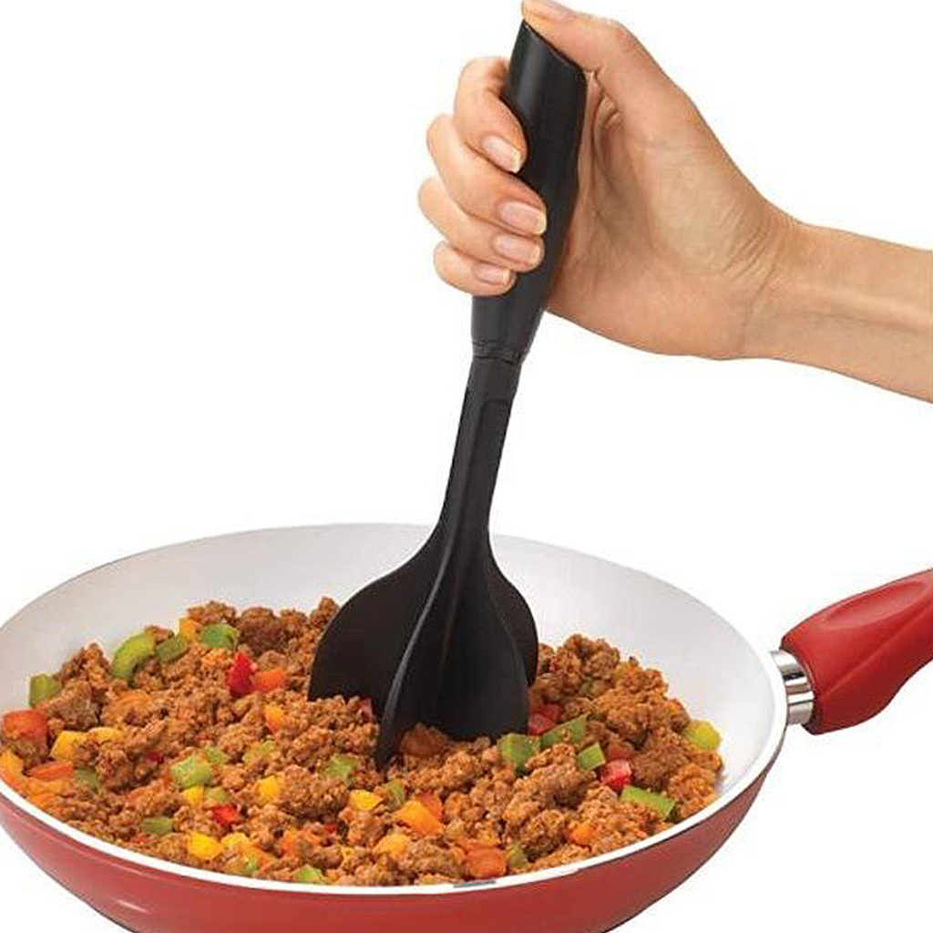 5 Curve Blades Ground Beef Masher Heat Resistant Meat Masher Hamburger Meat