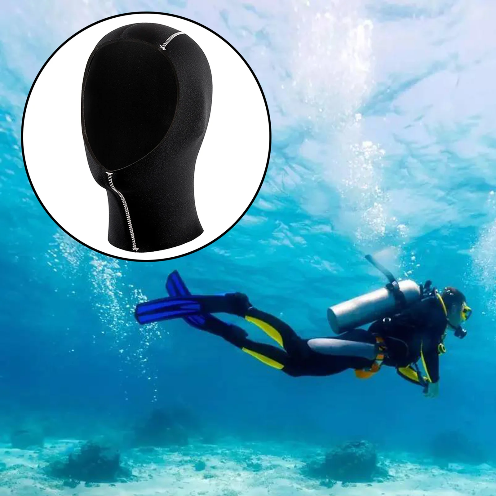 Neoprene Diving Hood Full Face Mask Keep Warm Swimming Wetsuit Hooded for Men Women Water Sports