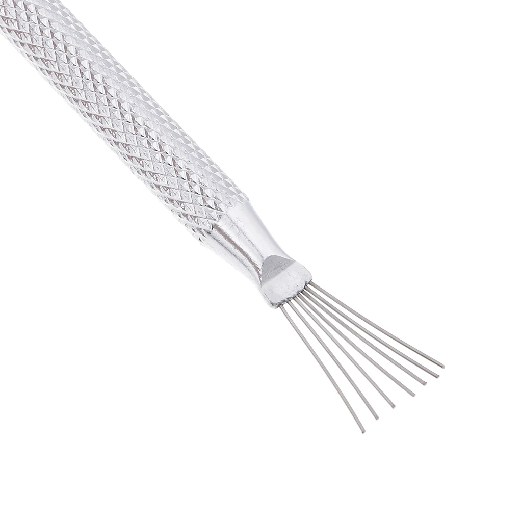 Aluminium Feather Wire Clay DIY Modeling Sculpting 7 Pins Ceramic Tool Pottery Texture Brush