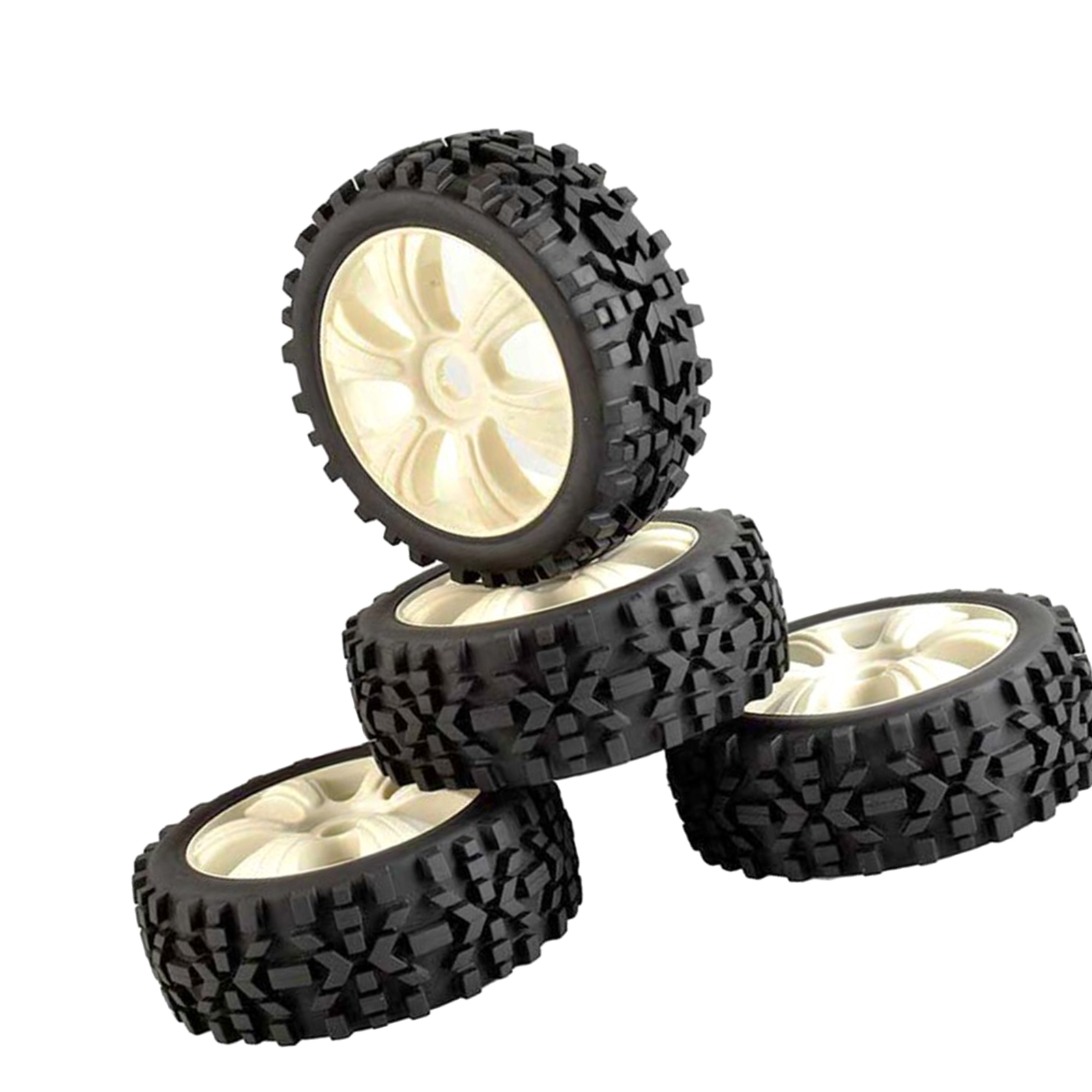 4PCS RC Truck Wheel Tires Wheel Rims for Losi 1/8 Buggy Off Road Truck Model