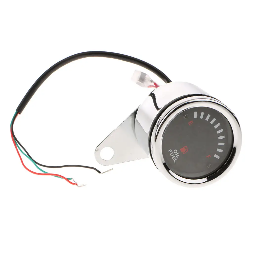 60mm Car Motorcycle Fuel Indicator Fuel Level Meter Gauge LED Universal