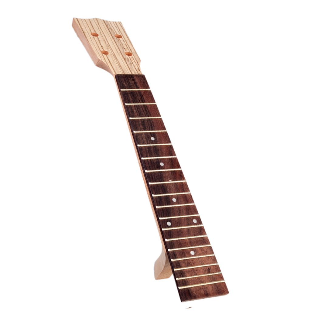 Rosewood Fingerboard Zebrawood Ukulele Neck DIY Hawaii Guitar Parts for 23 inch ukulele