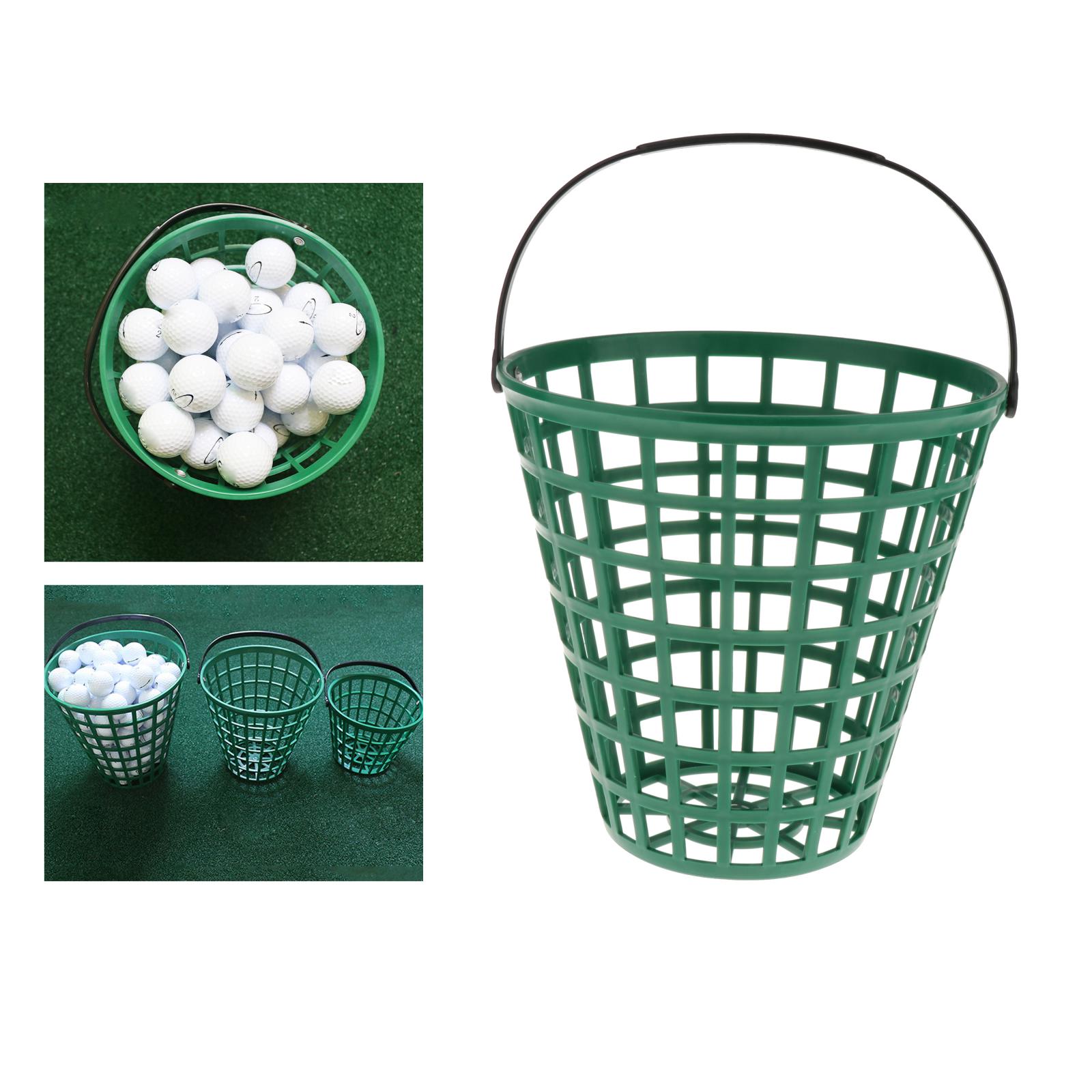 High Strength Golf Ball Basket, Durable Golf Course Balls Carrier Carry Bucket Container, Ball Holder with Rotatable Handle